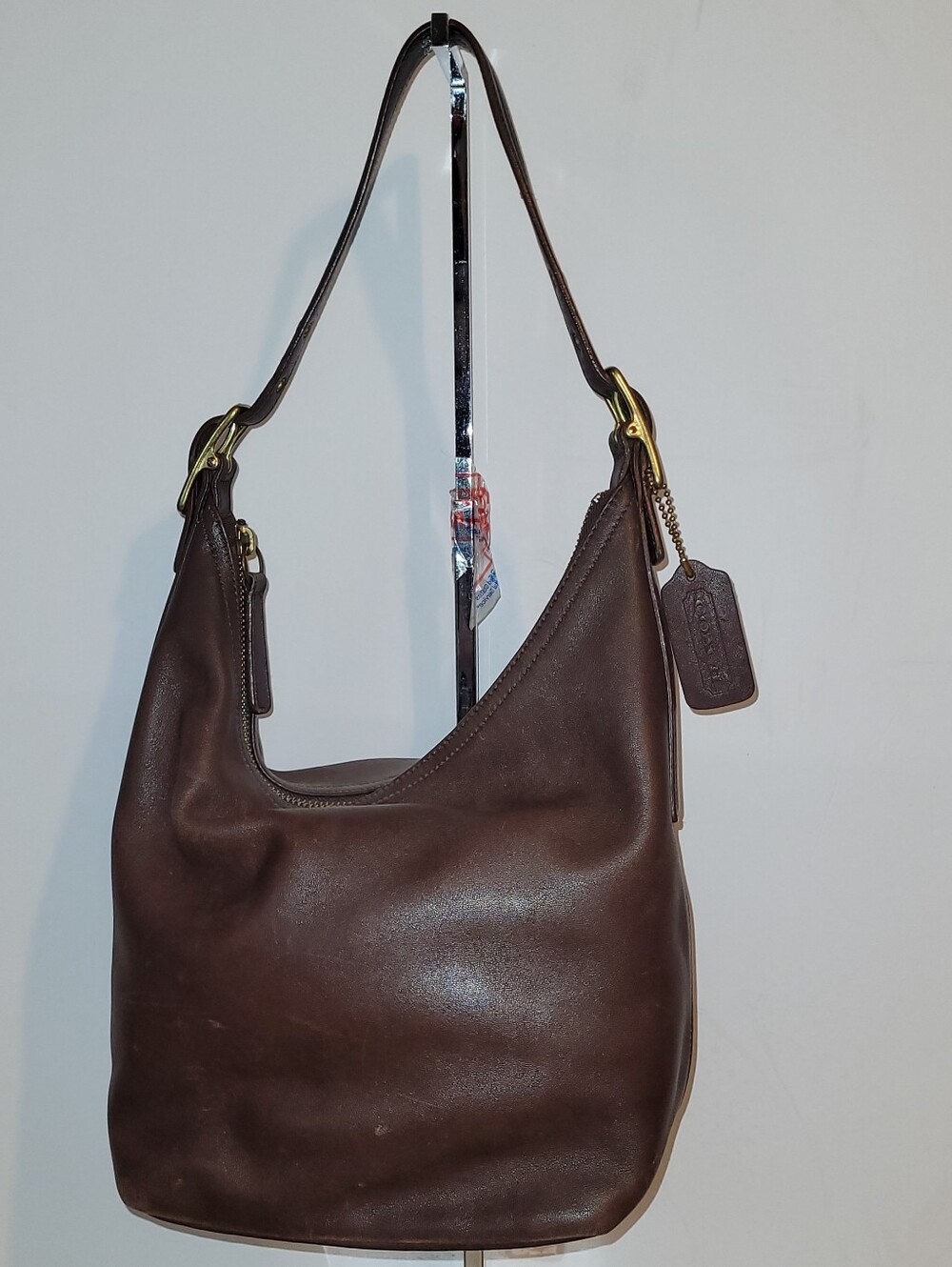 Vintage Coach 9823 Chocolate Brown Leather Bag